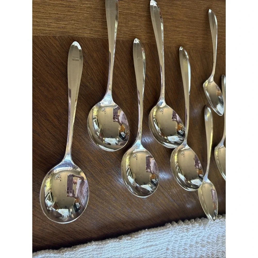 Antique 1914 Oneida Community Silverplate Patrician 13 pc Spoon Set